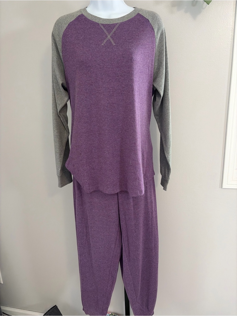 NWT MOSHU 2 Piece Lounge Set- Purple & Gray